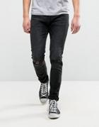 Rollas Thin Captain Slim Fit Jean Snake Black - Black