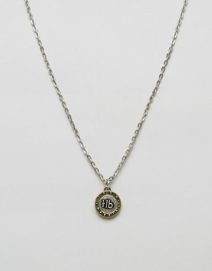 Icon Brand Medallion Necklace In Silver - Silver