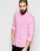 Farah Oxford Shirt In Slim Fit - Pink
