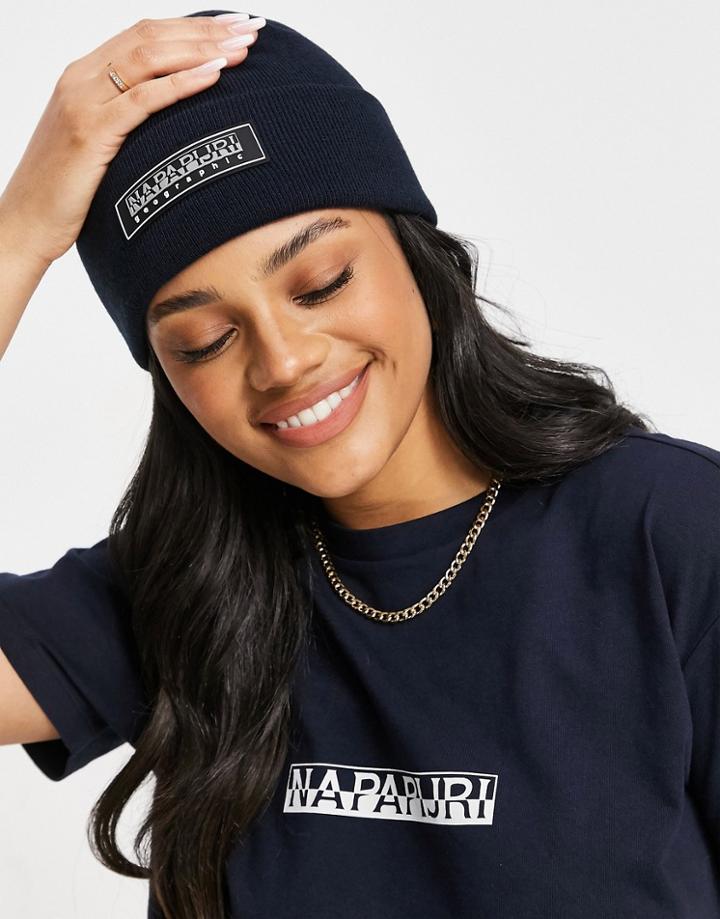 Napapijri Patch Beanie In Navy