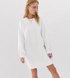 Collusion Sweat Dress - White