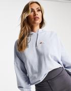Ellesse Cropped Hoodie In Blue-blues