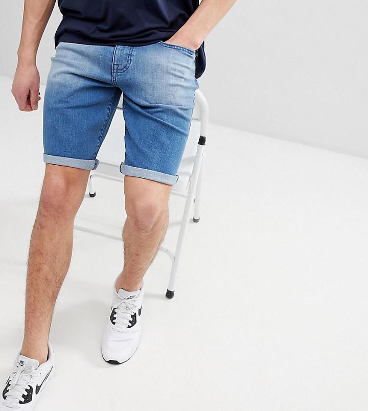 Brooklyn Supply Co Mid Wash Denim Shorts - Blue