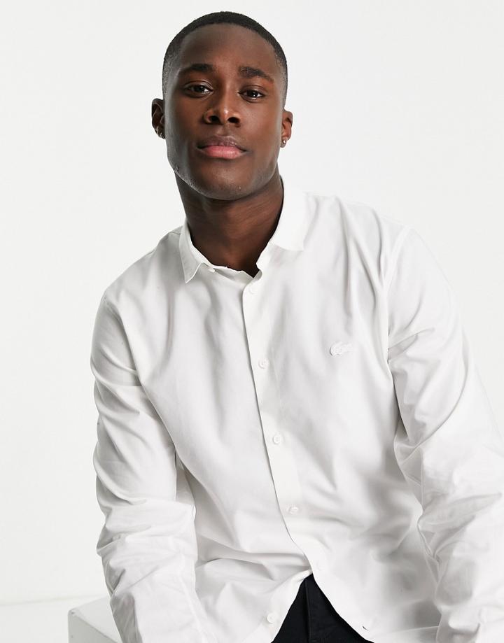 Lacoste Long Sleeve Shirt In White