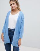 Jdy Corinne Long Open Cardigan - Blue