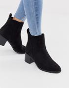 New Look Heeled Boots In Black - Black