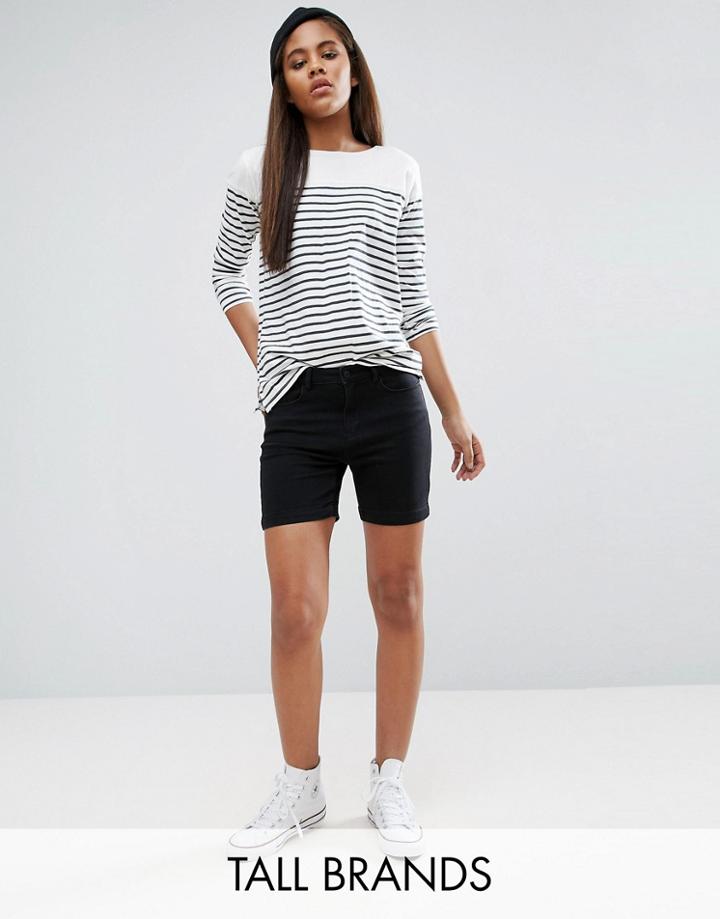 Vero Tall Moda Denim Shorts - Black