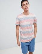 Jack & Jones Originals T-shirt With Marl Stripe - Red