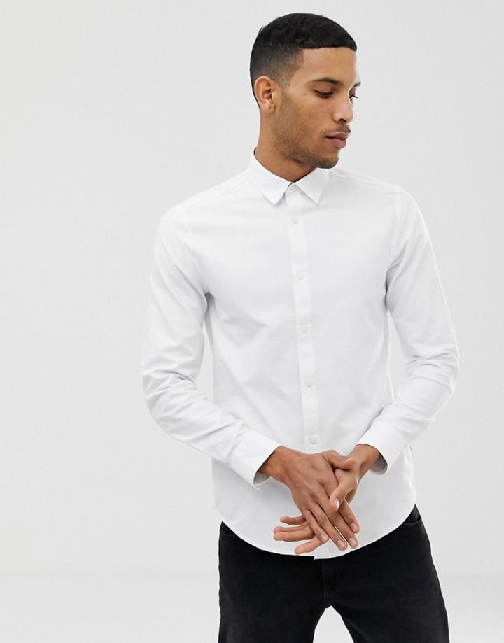 Only & Sons Slim Oxford Shirt - White