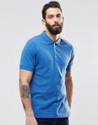 Farah Polo Shirt With F Logo Regular Fit In Blue - Vivid Blue