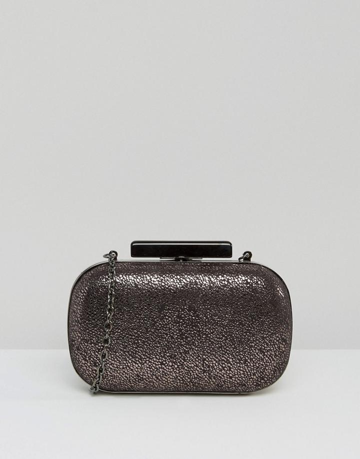 Lotus Box Clutch Bag - Gray