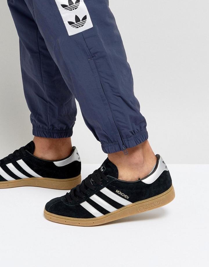 Adidas Originals Munchen Sneakers In Black By9790 - Black