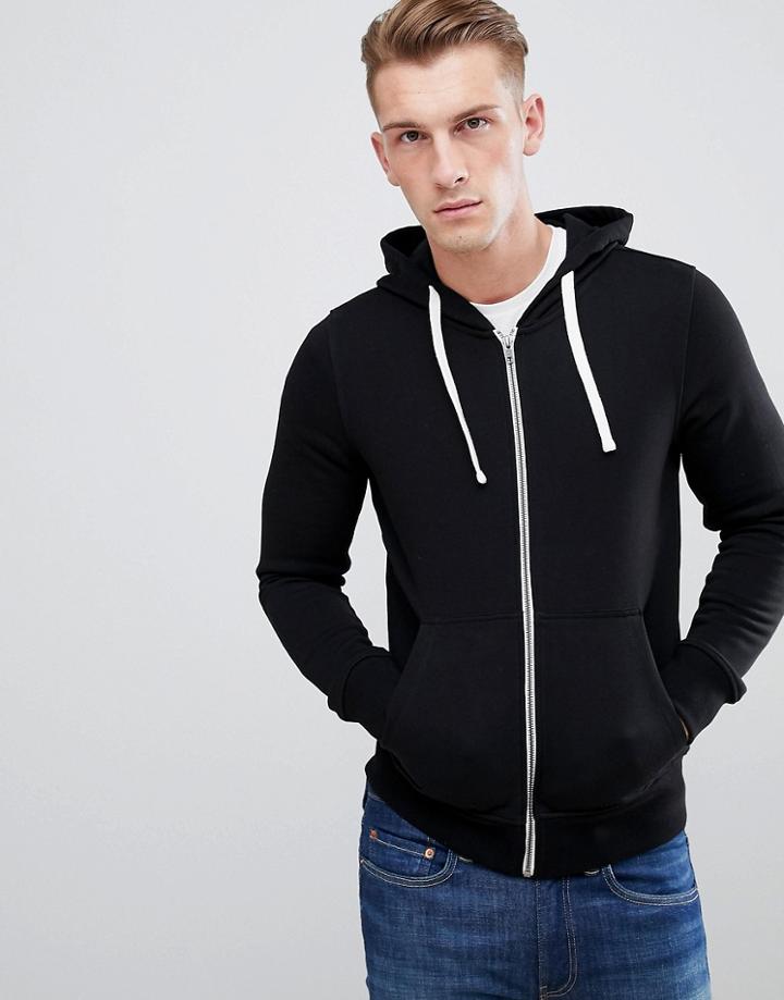 Produkt Basic Zip Through Hoodie - Black