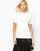 Vero Moda Boxy Step Neck T-shirt - White