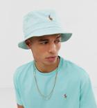 Polo Ralph Lauren Exclusive To Asos Multi Player Logo Bucket Hat In Light Green