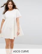 Asos Curve Ultimate Smock Dress - Beige