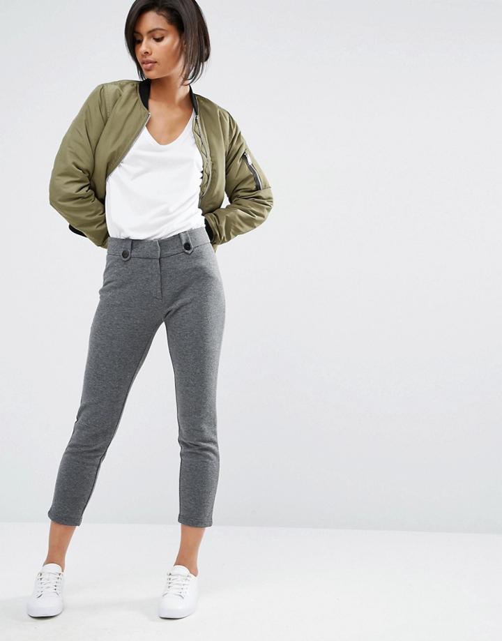 Vero Moda Slim Leg Pant - Gray