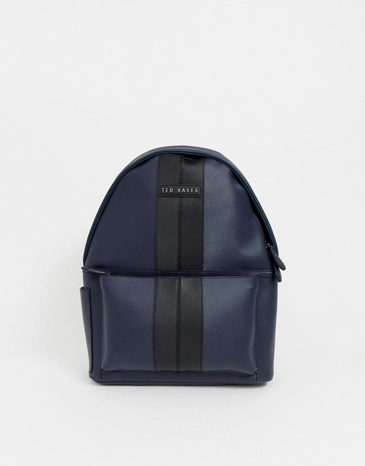 Ted Baker Popp Crossgrain Backpack In Navy - Navy