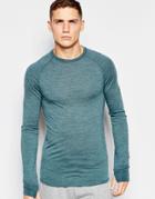 Asos Loungewear Muscle T-shirt In Wool Mix - Green