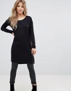 Bellfield Monte Pleat Shoulder Long Sleeved Top - Black