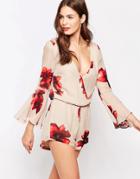 Winston White Remi Floral Playsuit - Ox Blood