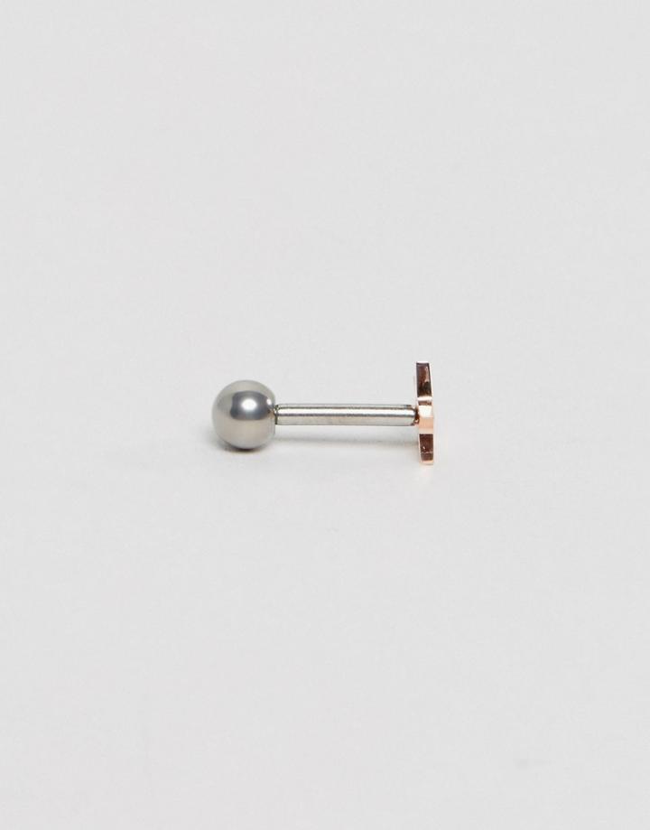 Asos Surgical Steel Star Top Stud Earring - Silver