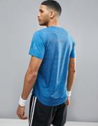Adidas Running Tko T-shirt In Blue Bq2196 - Blue