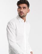 Jack & Jones Stretch Cotton Shirt In White