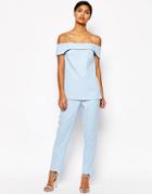 Asos Occasion Textured Tailored Pant Co-ord - Blue