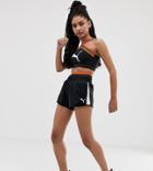 Puma Exclusive To Asos Mesh Double Layer Shorts In Black - Black