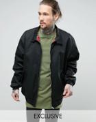 Reclaimed Vintage Revived Super Oversized Harrington Jacket - Black
