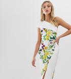 True Violet Exclusive One Shoulder Wrap Bodycon Dress - Multi