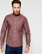 Asos Oxford Shirt In Plum With Long Sleeves In Regular Fit - Plum
