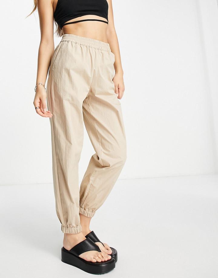 Pieces Sonni Slim Fit Sweatpants In Beige-neutral