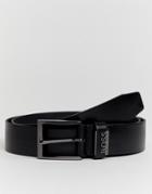 Boss By Hugo Boss Senol Leather Belt In Black - Black