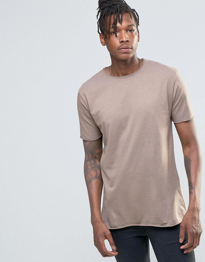 Kubban Raw Edge T-shirt - Brown