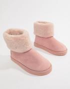 Asos Design Nolan Bootie Slippers - Pink