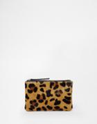 Asos Leather Faux Pony Zip Top Purse - Multi