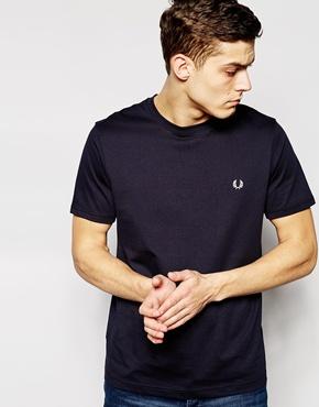 Fred Perry T-shirt With Crew Neck - Navy