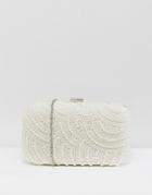 Chi Chi London Clutch Bag In Pearls - White