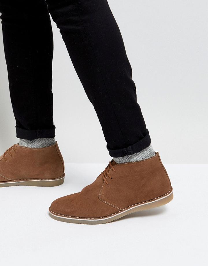 Silver Street Desert Boots In Tan