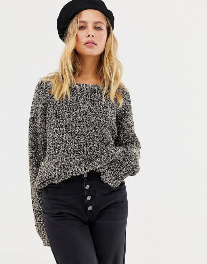 Brave Soul Tinsel Sweater-gold