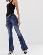 Diesel Mid Rise Flare Jean - Blue