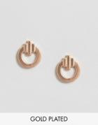 Pieces & Julie Sandlau Rose Gold Plated Jane Stud Earrings - Gold