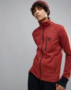 66o North Atlavik Mid Layer Logo Jacket In Red - Red