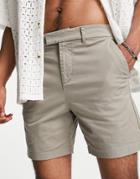 New Look Original Fit Chino Shorts In Taupe-grey