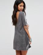 Billabong Essential Swing Dress In Washed Black - Black