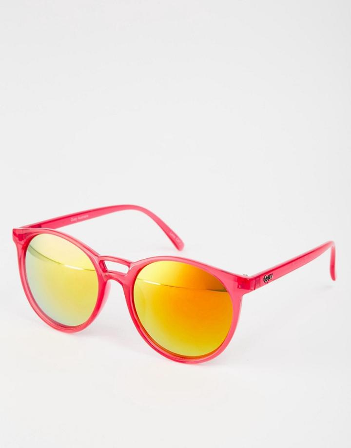Quay Australia Round Sunglasses - Red