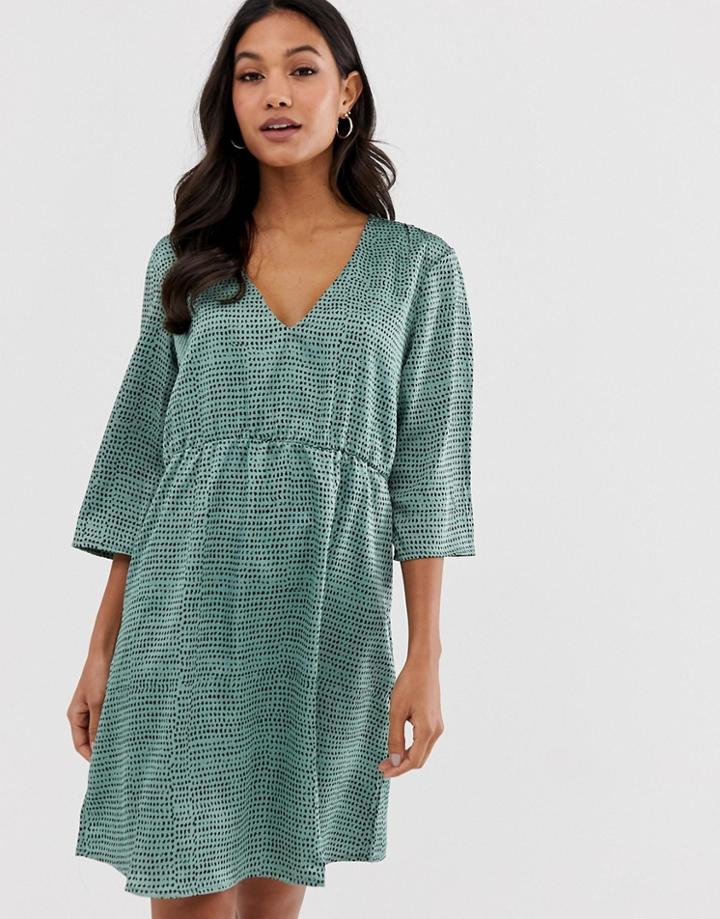 Vila Textured Smock Dress-blue