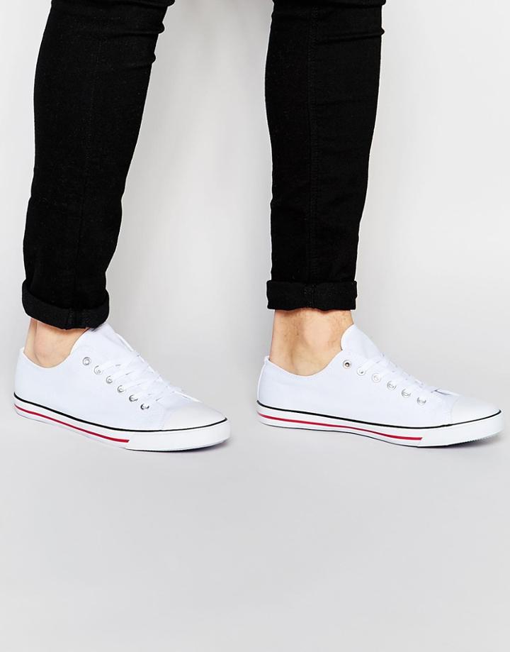 Asos Sneakers In White With Toe Cap - White